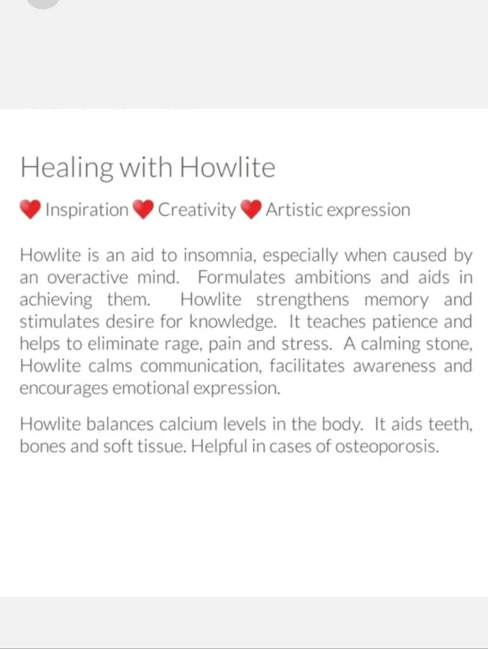 N/A white howlite